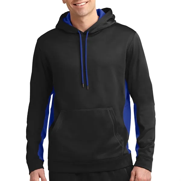 Sport-Tek® Sport-Wick® Fleece Colorblock Hooded Pullover - Sport-Tek® Sport-Wick® Fleece Colorblock Hooded Pullover - Image 6 of 11
