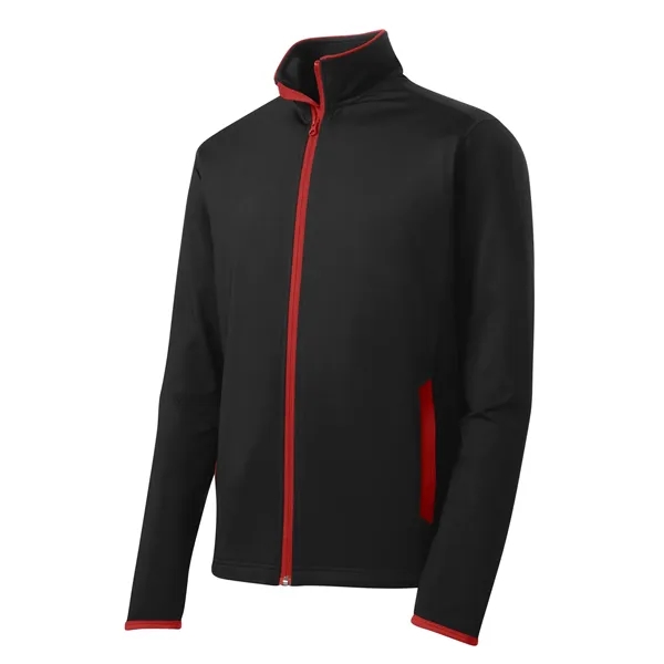 Sport-Tek® Sport-Wick® Stretch Contrast Full-Zip Jacket - Sport-Tek® Sport-Wick® Stretch Contrast Full-Zip Jacket - Image 9 of 17