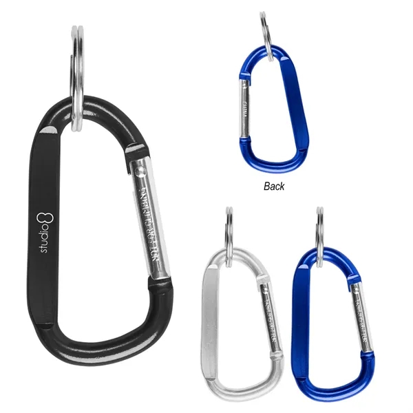 6mm Carabiner With Split Ring - 6mm Carabiner With Split Ring - Image 0 of 6