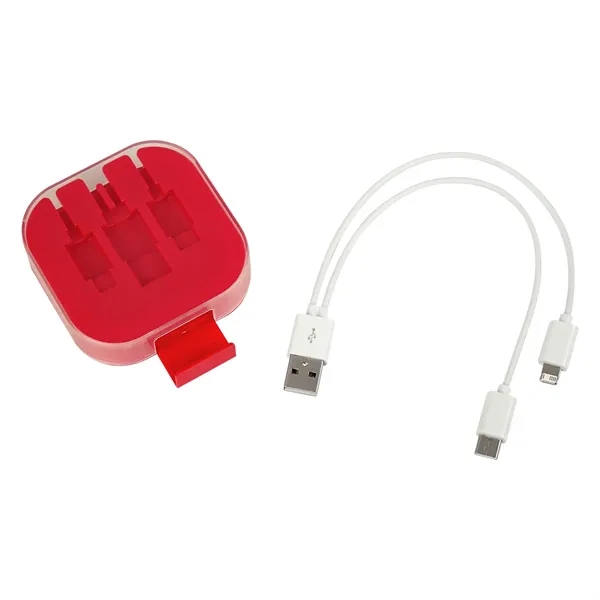 3-In-1 Charge Cable With Phone Stand - 3-In-1 Charge Cable With Phone Stand - Image 4 of 11