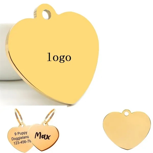Heart Style Stainless Steel Pet Tag - Heart Style Stainless Steel Pet Tag - Image 0 of 0