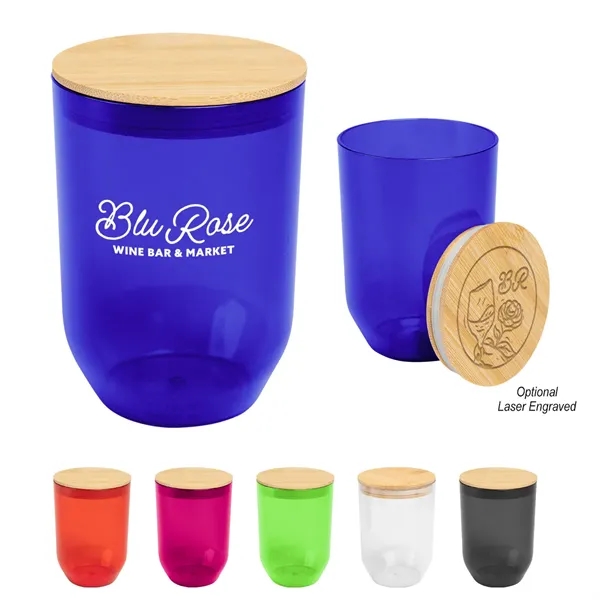 12 Oz. Montrose rPET Wine Tumbler With Bamboo Lid - 12 Oz. Montrose rPET Wine Tumbler With Bamboo Lid - Image 0 of 24