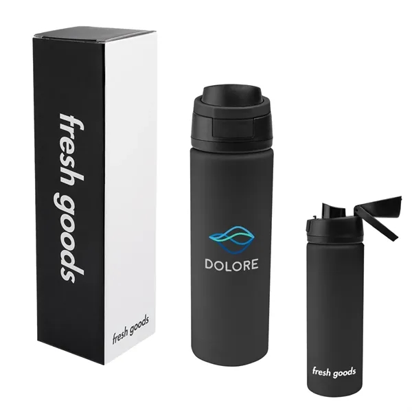 Fresh Goods 24 Oz. Pop Sip Recycled Stainless Steel Bottle - Fresh Goods 24 Oz. Pop Sip Recycled Stainless Steel Bottle - Image 1 of 24
