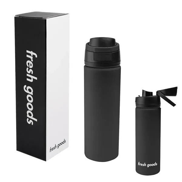 Fresh Goods 24 Oz. Pop Sip Recycled Stainless Steel Bottle - Fresh Goods 24 Oz. Pop Sip Recycled Stainless Steel Bottle - Image 3 of 24
