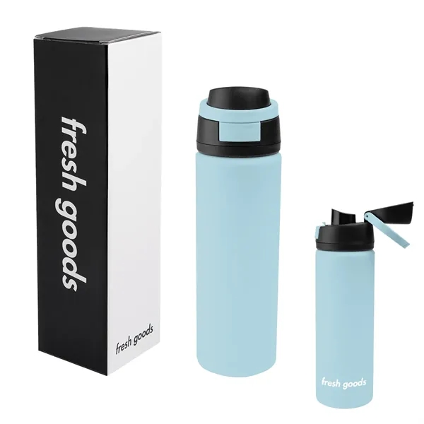 Fresh Goods 24 Oz. Pop Sip Recycled Stainless Steel Bottle - Fresh Goods 24 Oz. Pop Sip Recycled Stainless Steel Bottle - Image 8 of 24