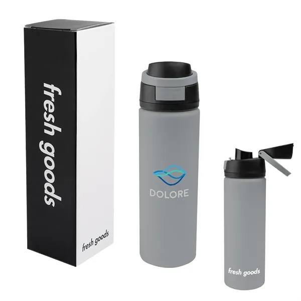 Fresh Goods 24 Oz. Pop Sip Recycled Stainless Steel Bottle - Fresh Goods 24 Oz. Pop Sip Recycled Stainless Steel Bottle - Image 11 of 24