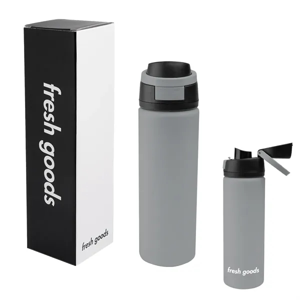 Fresh Goods 24 Oz. Pop Sip Recycled Stainless Steel Bottle - Fresh Goods 24 Oz. Pop Sip Recycled Stainless Steel Bottle - Image 13 of 24