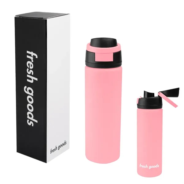 Fresh Goods 24 Oz. Pop Sip Recycled Stainless Steel Bottle - Fresh Goods 24 Oz. Pop Sip Recycled Stainless Steel Bottle - Image 20 of 24