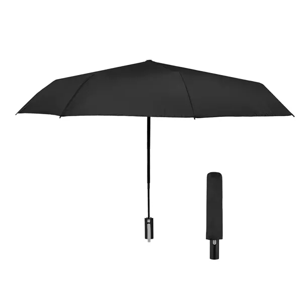 42" Arc rPET Telescopic Folding Umbrella - 42" Arc rPET Telescopic Folding Umbrella - Image 2 of 9