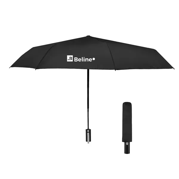 42" Arc rPET Telescopic Folding Umbrella - 42" Arc rPET Telescopic Folding Umbrella - Image 4 of 9