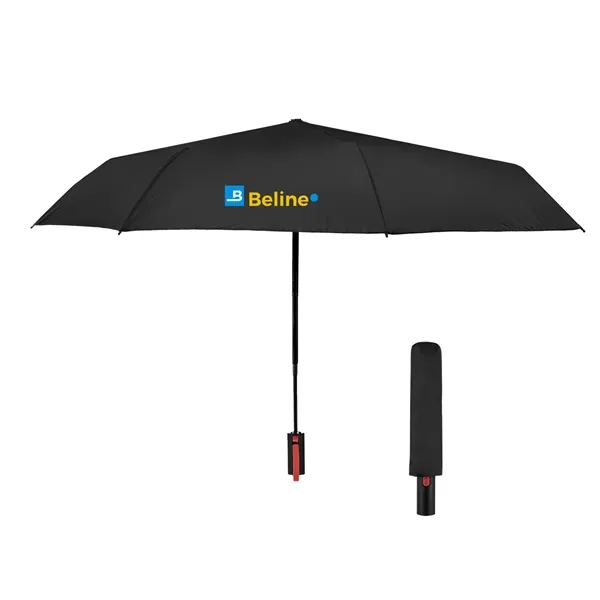 42" Arc rPET Telescopic Folding Umbrella - 42" Arc rPET Telescopic Folding Umbrella - Image 6 of 9
