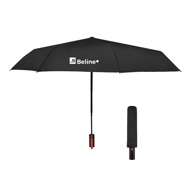 42" Arc rPET Telescopic Folding Umbrella - 42" Arc rPET Telescopic Folding Umbrella - Image 7 of 9