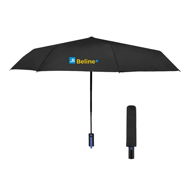 42" Arc rPET Telescopic Folding Umbrella - 42" Arc rPET Telescopic Folding Umbrella - Image 8 of 9