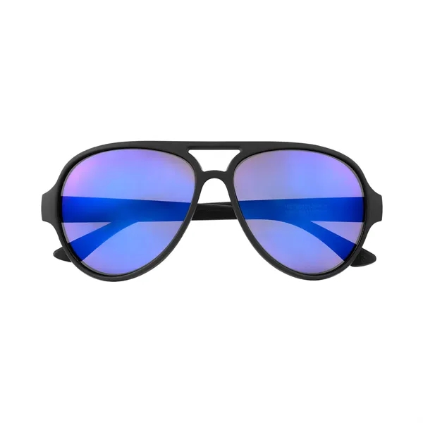 RUBBERIZED RECYCLED FRAME AVIATOR SUNGLASSES - RUBBERIZED RECYCLED FRAME AVIATOR SUNGLASSES - Image 7 of 12