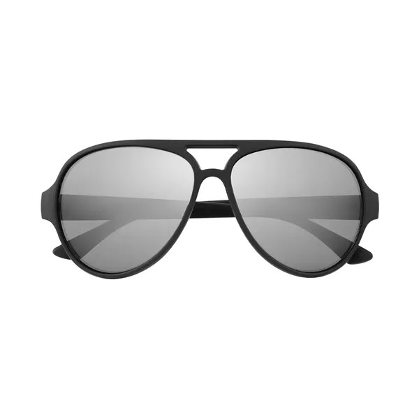RUBBERIZED RECYCLED FRAME AVIATOR SUNGLASSES - RUBBERIZED RECYCLED FRAME AVIATOR SUNGLASSES - Image 9 of 12