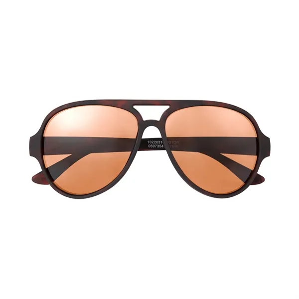 RUBBERIZED RECYCLED FRAME AVIATOR SUNGLASSES - RUBBERIZED RECYCLED FRAME AVIATOR SUNGLASSES - Image 11 of 12