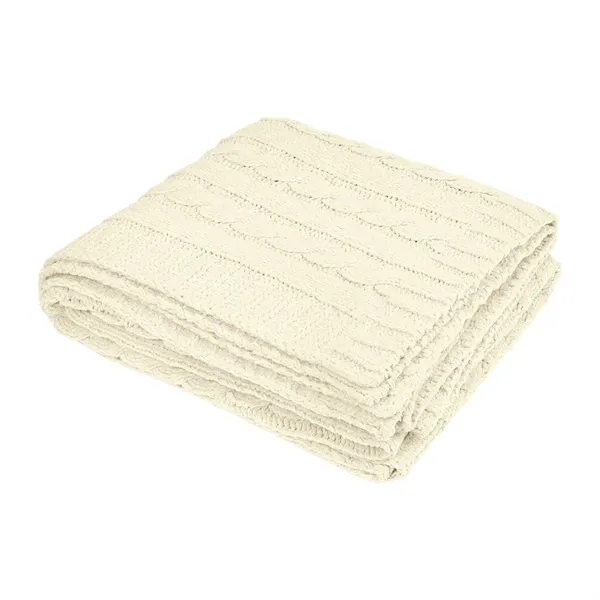 Cable Knit rPET Chenille Blanket - Cable Knit rPET Chenille Blanket - Image 2 of 9