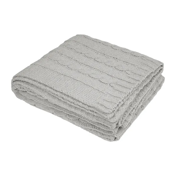 Cable Knit rPET Chenille Blanket - Cable Knit rPET Chenille Blanket - Image 5 of 9