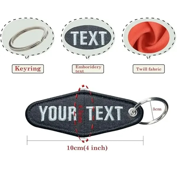 Personalized Embroidered Keychian - Personalized Embroidered Keychian - Image 1 of 3