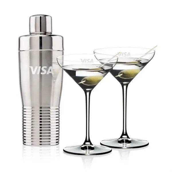 Genoa Shaker & RIEDEL Martini Set