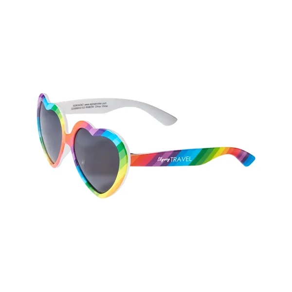 Rainbow Pride Heart Sunglasses - Rainbow Pride Heart Sunglasses - Image 0 of 4