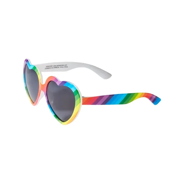 Rainbow Pride Heart Sunglasses - Rainbow Pride Heart Sunglasses - Image 1 of 4