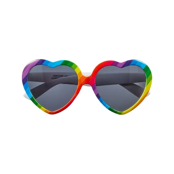 Rainbow Pride Heart Sunglasses - Rainbow Pride Heart Sunglasses - Image 2 of 4
