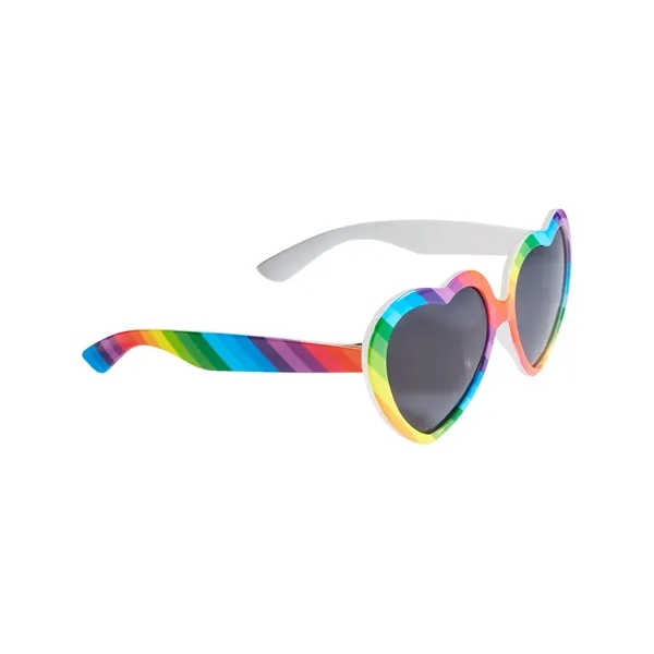 Rainbow Pride Heart Sunglasses - Rainbow Pride Heart Sunglasses - Image 3 of 4