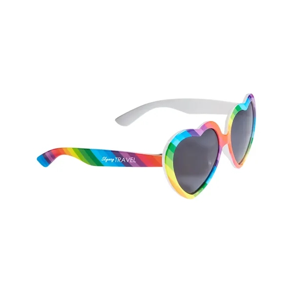 Rainbow Pride Heart Sunglasses - Rainbow Pride Heart Sunglasses - Image 4 of 4