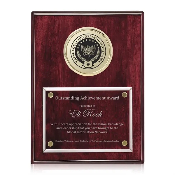 Jansenn Plaque - Rosewood/Gold