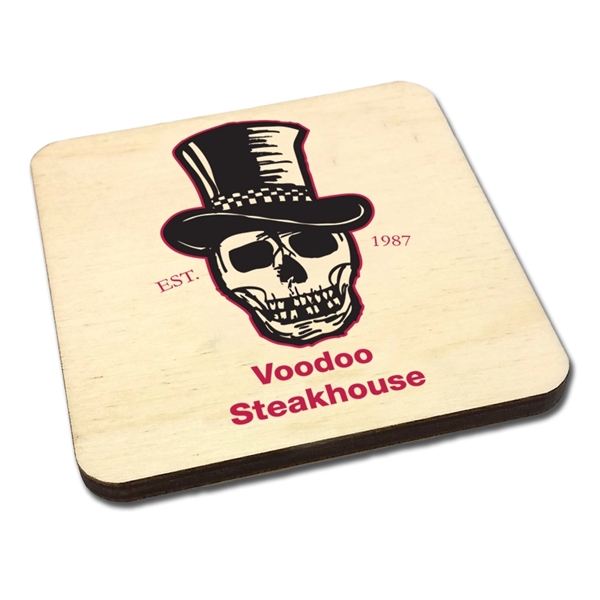 Ultra Vivid Birch Wood Coaster - Ultra Vivid Birch Wood Coaster - Image 1 of 1