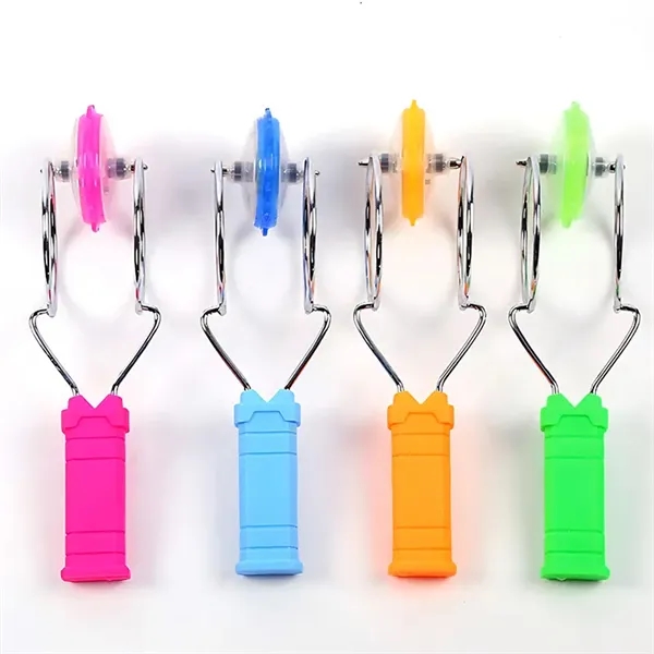 Light Up Rail Twirler Gyro Wheel with Spinning and Flashing - Light Up Rail Twirler Gyro Wheel with Spinning and Flashing - Image 2 of 5