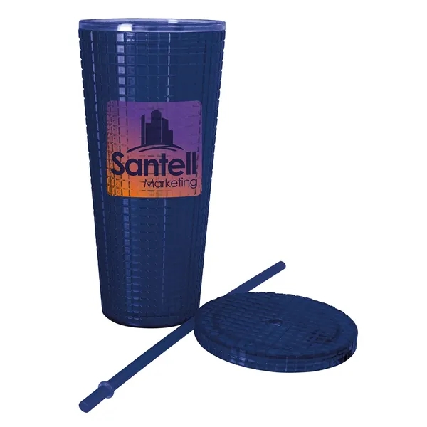 Good Value™ Square-Pattern Double-Wall Tumbler - 23 oz. - Good Value™ Square-Pattern Double-Wall Tumbler - 23 oz. - Image 0 of 15