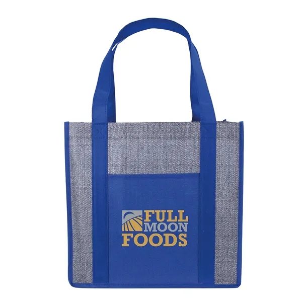 Good Value™ Laminated Heathered Non-Woven Grocery Tote - Good Value™ Laminated Heathered Non-Woven Grocery Tote - Image 3 of 3