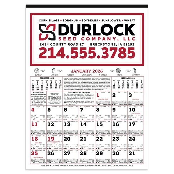 Skinner & Kennedy™ 12-Sheet Almanac Calendar