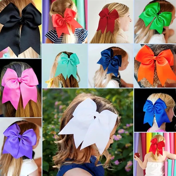 Large Ribbon Cheer Hair Bows - Large Ribbon Cheer Hair Bows - Image 3 of 4