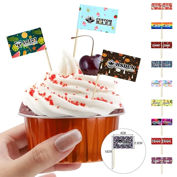 Rectangle 10CM Toothpick Flag - Rectangle 10CM Toothpick Flag - Image 0 of 15