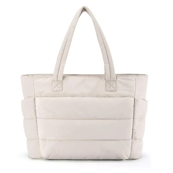 Tote Bag, Puffer Tote Bag Large Quilted Shoulder Bag for Wor - Tote Bag, Puffer Tote Bag Large Quilted Shoulder Bag for Wor - Image 17 of 19