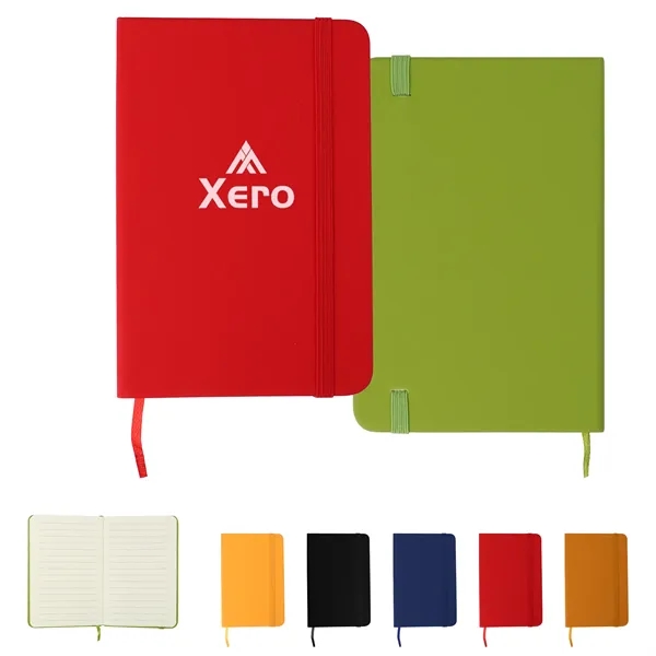 A6 Soft Touch Pocket Journal Notebook W/ Elastic Band - A6 Soft Touch Pocket Journal Notebook W/ Elastic Band - Image 0 of 5