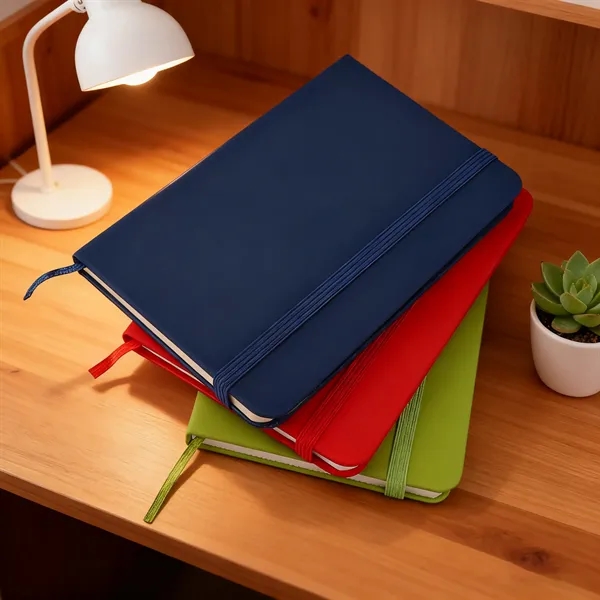 A6 Soft Touch Pocket Journal Notebook W/ Elastic Band - A6 Soft Touch Pocket Journal Notebook W/ Elastic Band - Image 4 of 5