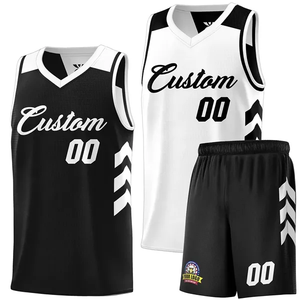 Custom Black White Double Side Sets Men Basketball Jersey - Custom Black White Double Side Sets Men Basketball Jersey - Image 0 of 0