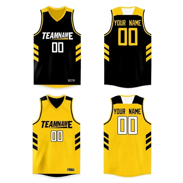 Custom Black Yellow Double Side Tops Basketball Jersey - Custom Black Yellow Double Side Tops Basketball Jersey - Image 0 of 0