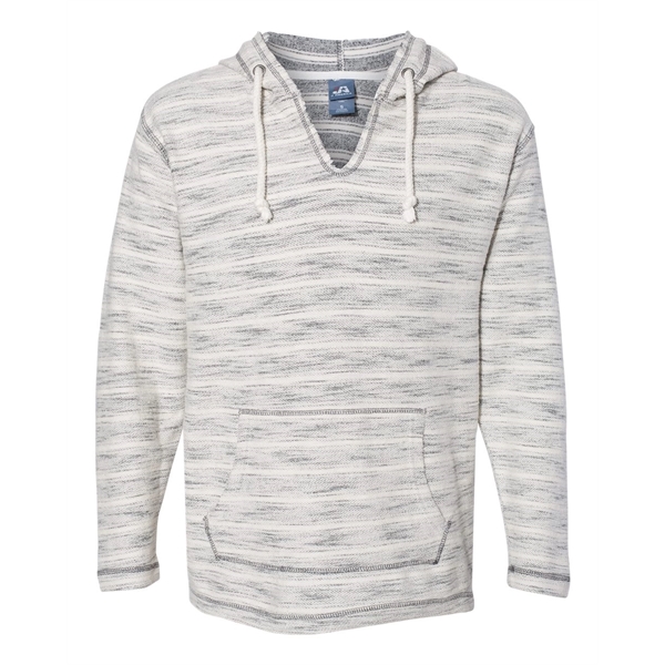 J. America Baja French Terry V-Neck Hooded Pullover - J. America Baja French Terry V-Neck Hooded Pullover - Image 4 of 9