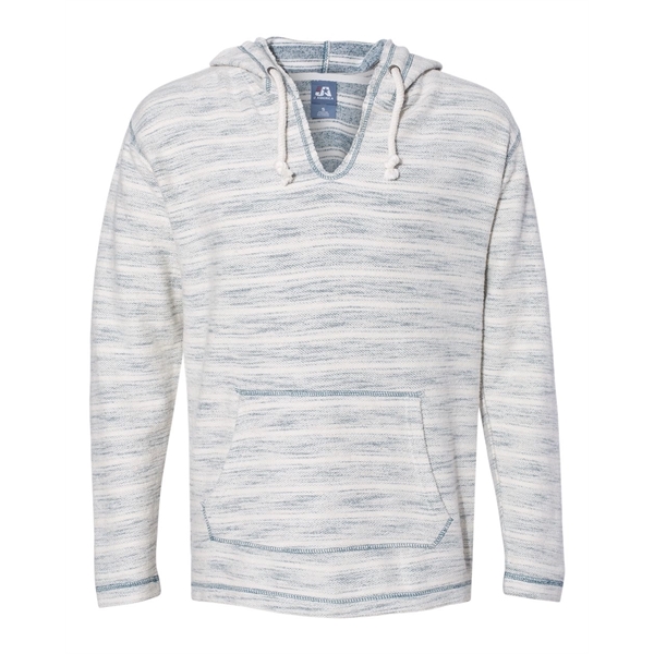 J. America Baja French Terry V-Neck Hooded Pullover - J. America Baja French Terry V-Neck Hooded Pullover - Image 7 of 9