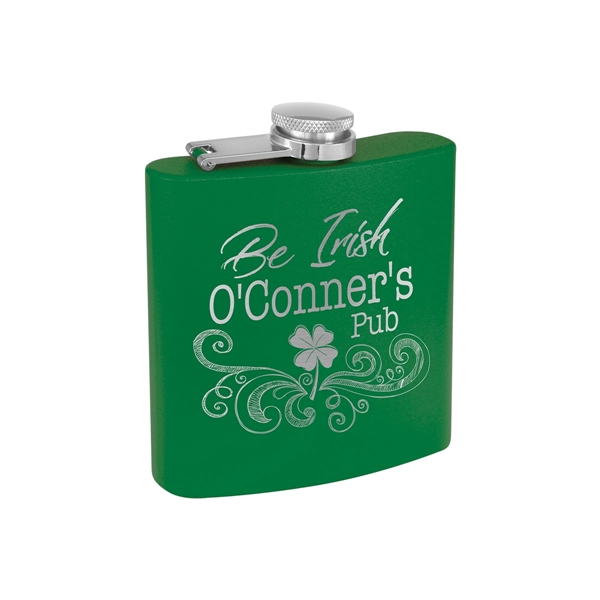 6oz. Matte Powder Coated Stainless Steel Flask - 6oz. Matte Powder Coated Stainless Steel Flask - Image 10 of 26