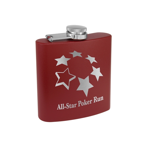 6oz. Matte Powder Coated Stainless Steel Flask - 6oz. Matte Powder Coated Stainless Steel Flask - Image 6 of 26