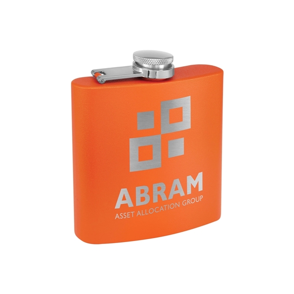6oz. Matte Powder Coated Stainless Steel Flask - 6oz. Matte Powder Coated Stainless Steel Flask - Image 8 of 26