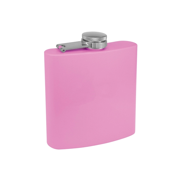 6oz. Matte Powder Coated Stainless Steel Flask - 6oz. Matte Powder Coated Stainless Steel Flask - Image 13 of 26