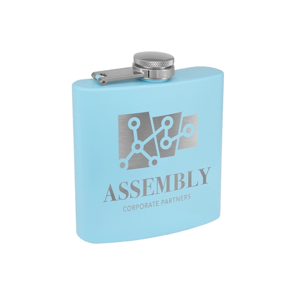 6oz. Matte Powder Coated Stainless Steel Flask - 6oz. Matte Powder Coated Stainless Steel Flask - Image 16 of 26