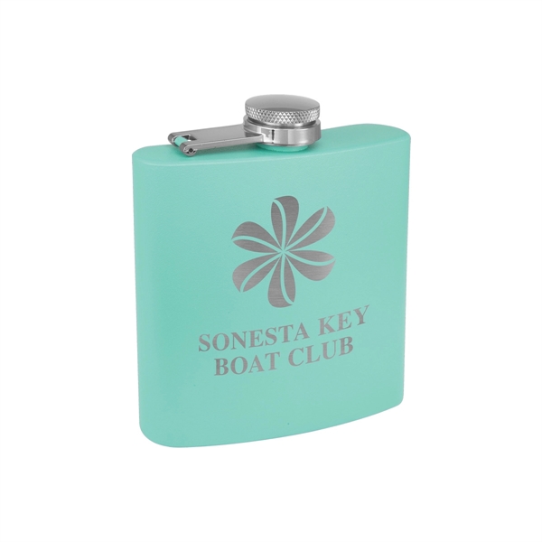 6oz. Matte Powder Coated Stainless Steel Flask - 6oz. Matte Powder Coated Stainless Steel Flask - Image 18 of 26